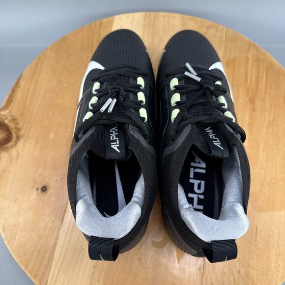 Nike Alpha Menace Elite 4 Mens Size 10.5 Football Cleats‎ Black White nby NEW main image 8